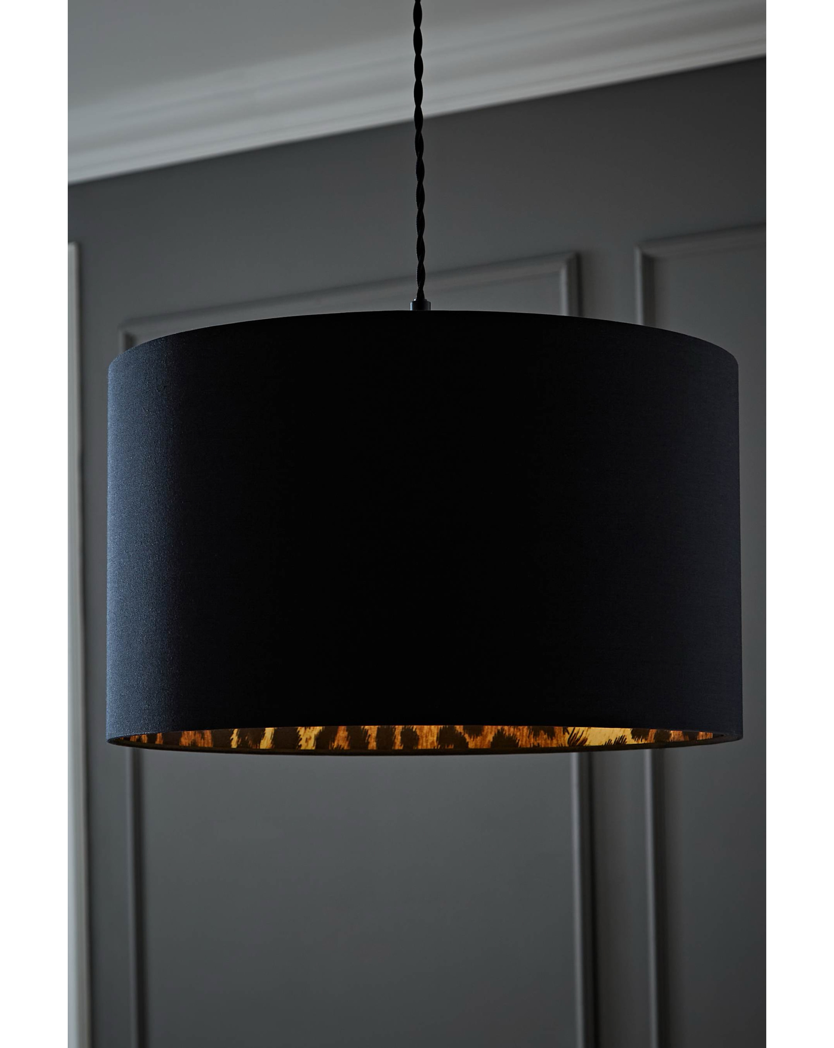 Oasis Black Drum Shade 30cm