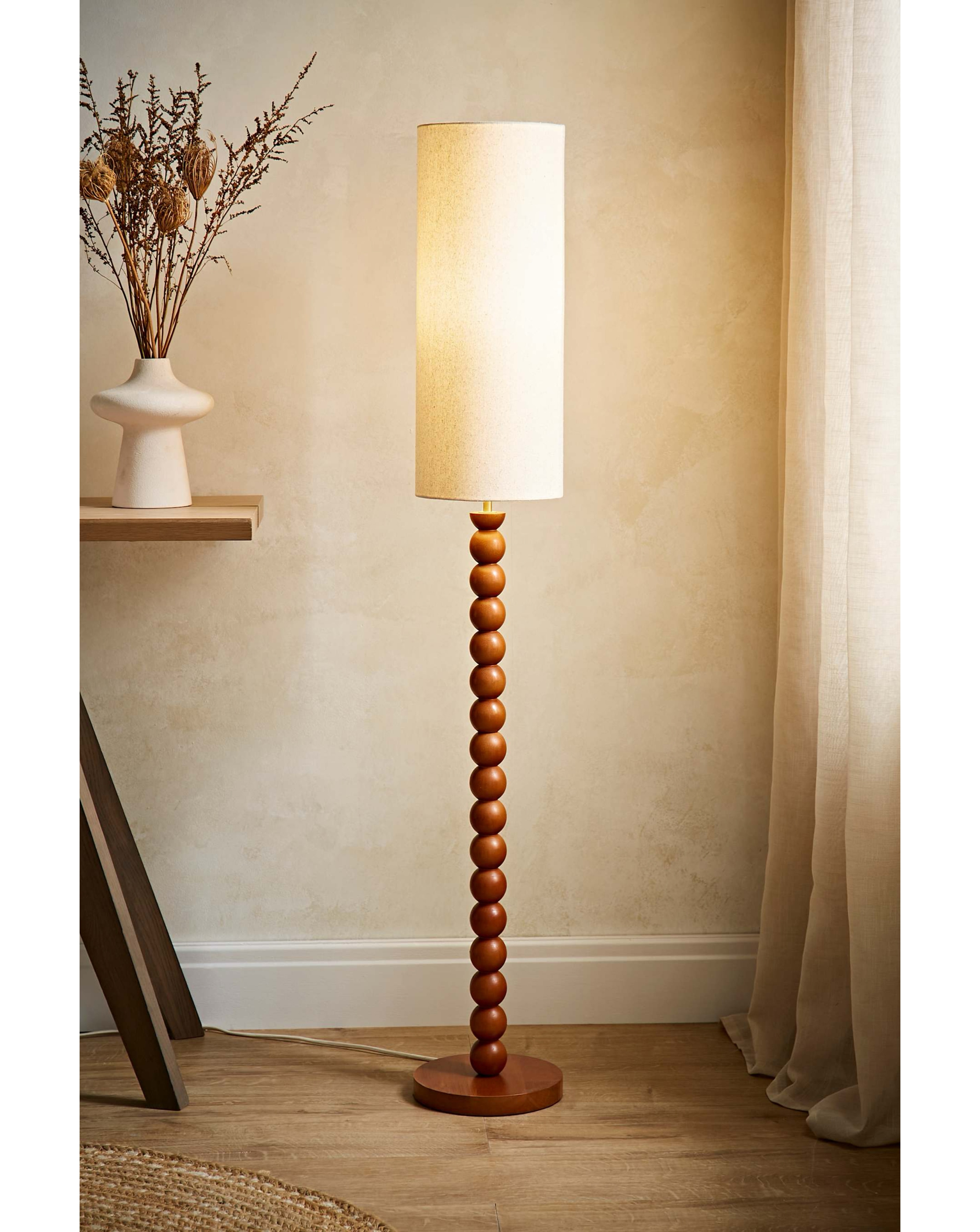 Wyatt Wood Bobble Floor Lamp