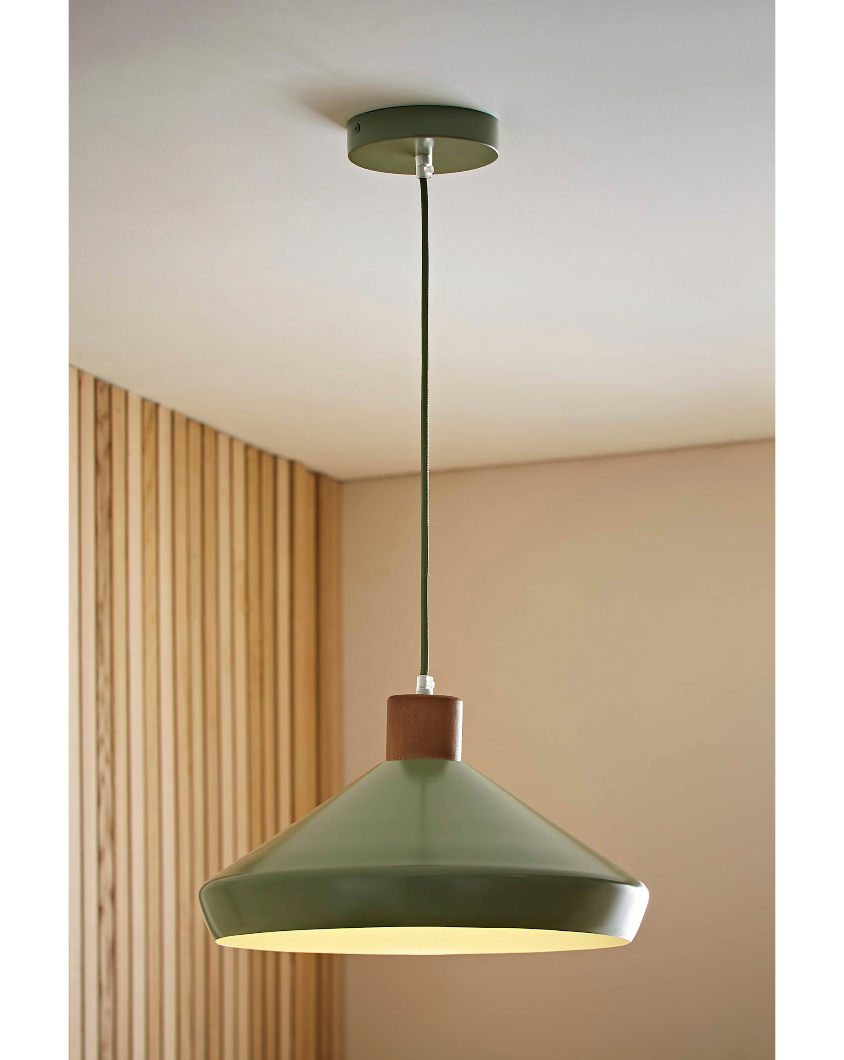 New In - Parker Green & Walnut Pendant