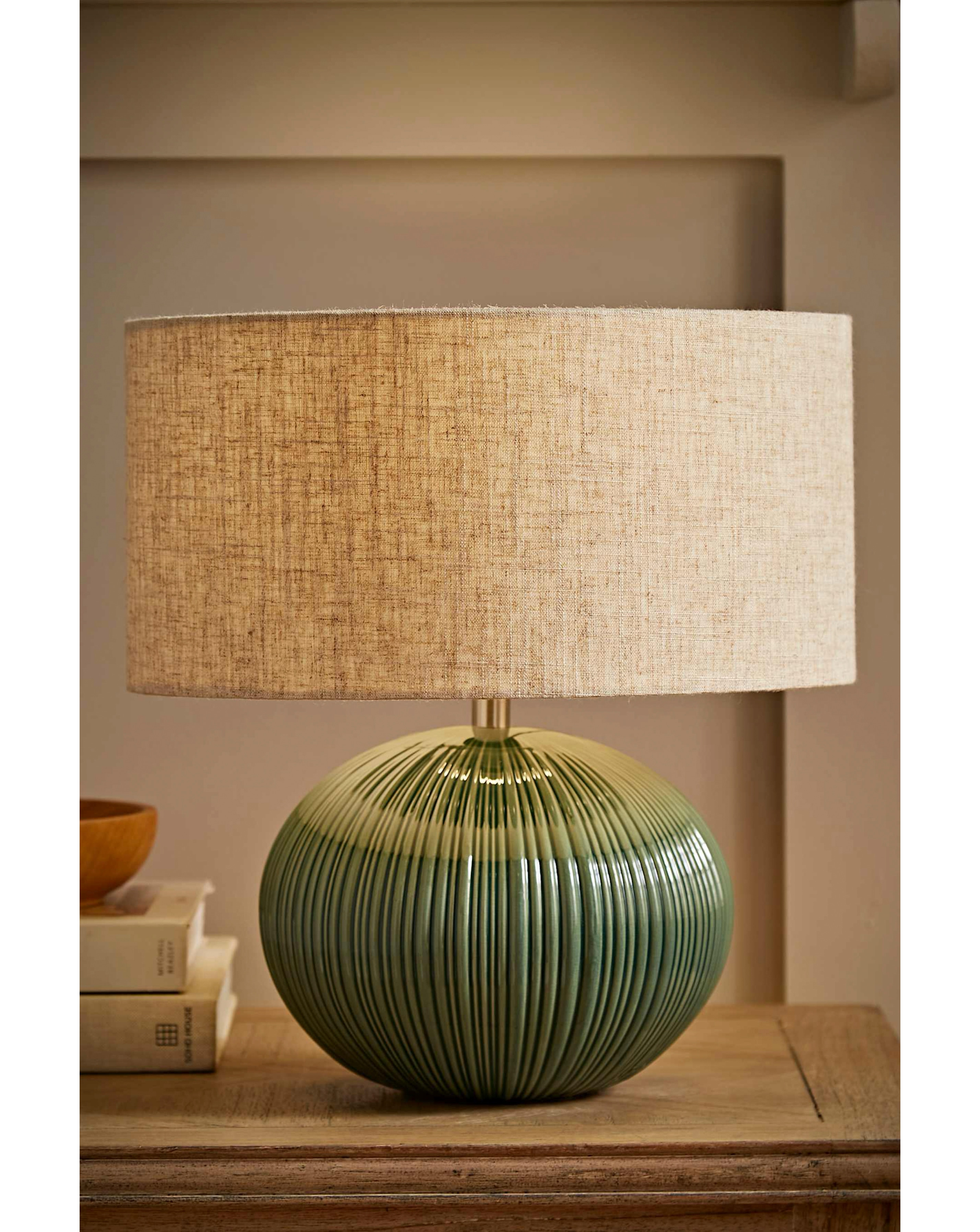 New In - Rebecca Ribbed Ceramic Table Lamp