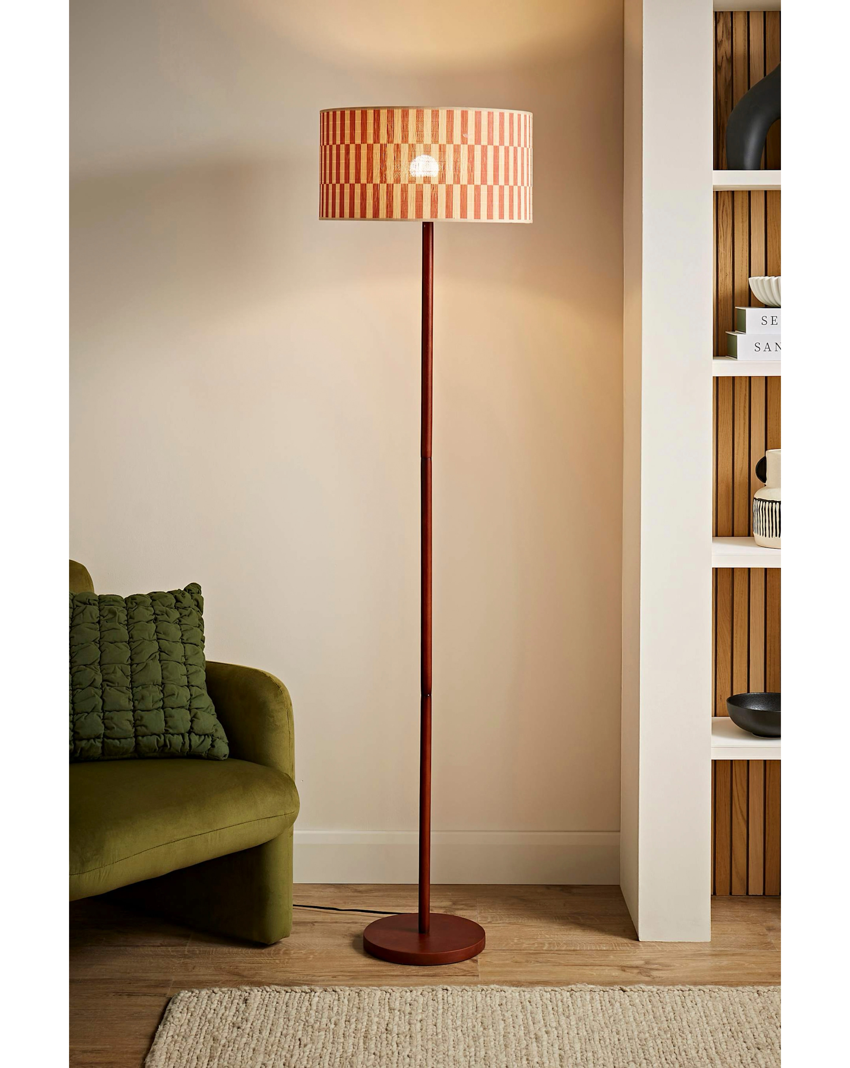 New In - Heather Dark Wood Floor Lamp