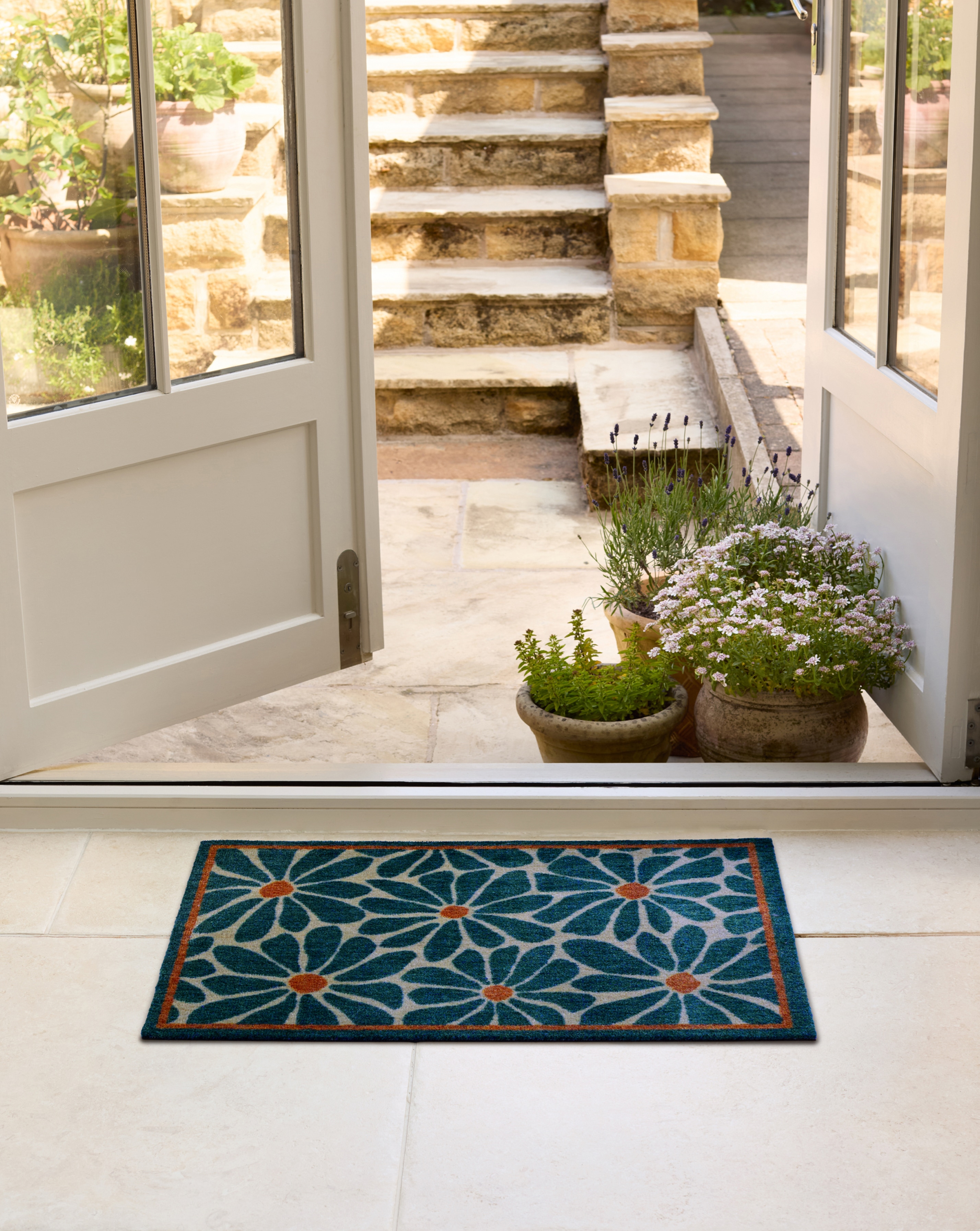 My Mat Nylon Indoor Boho Floral Doormat