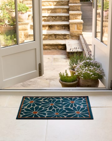 My Mat Nylon Indoor Pattern Boho Floral Doormat