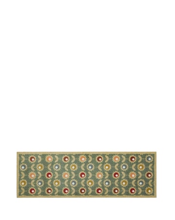 My Mat Nylon Indoor Pattern Floral Sage Runner