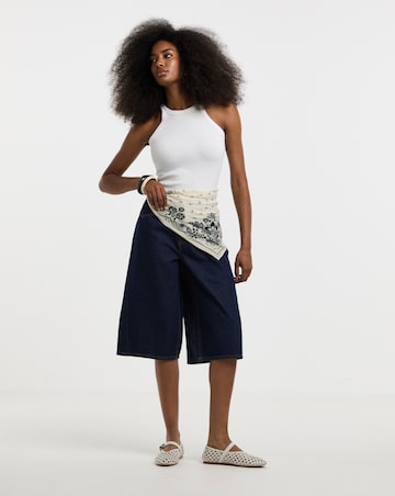 Indigo Long Denim Shorts