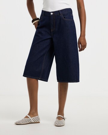 Indigo Long Denim Shorts