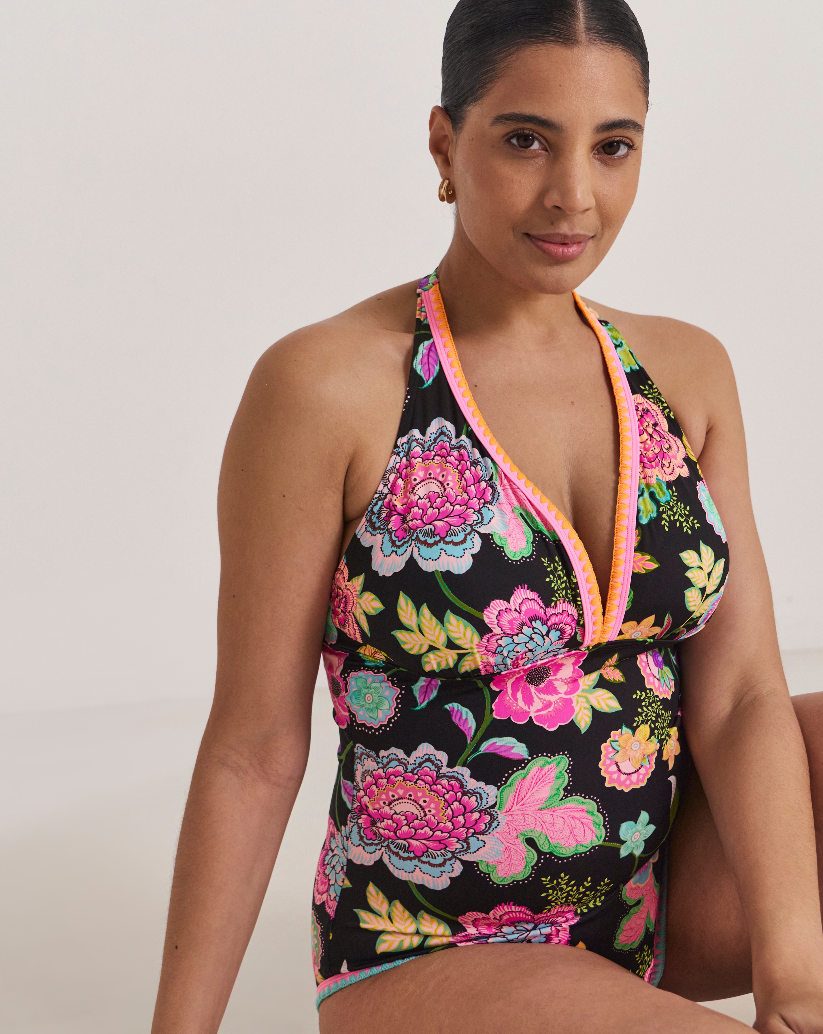 Plunge Halterneck Swimsuit