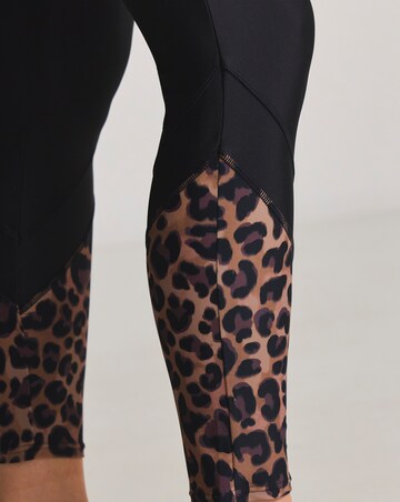 Sports Leopard Print Swim Leggings