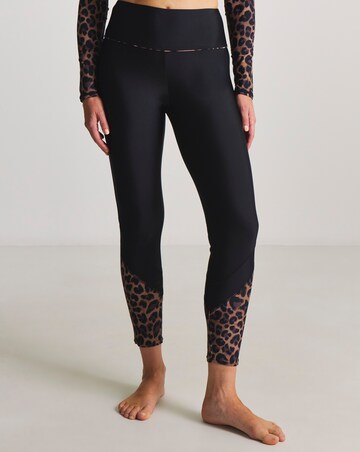 Sports Leopard Print Swim Leggings
