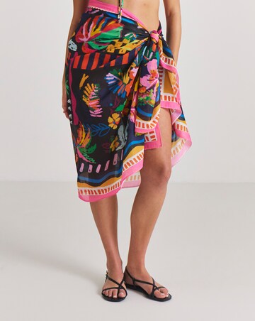 Fruit and Palm Print Sarong