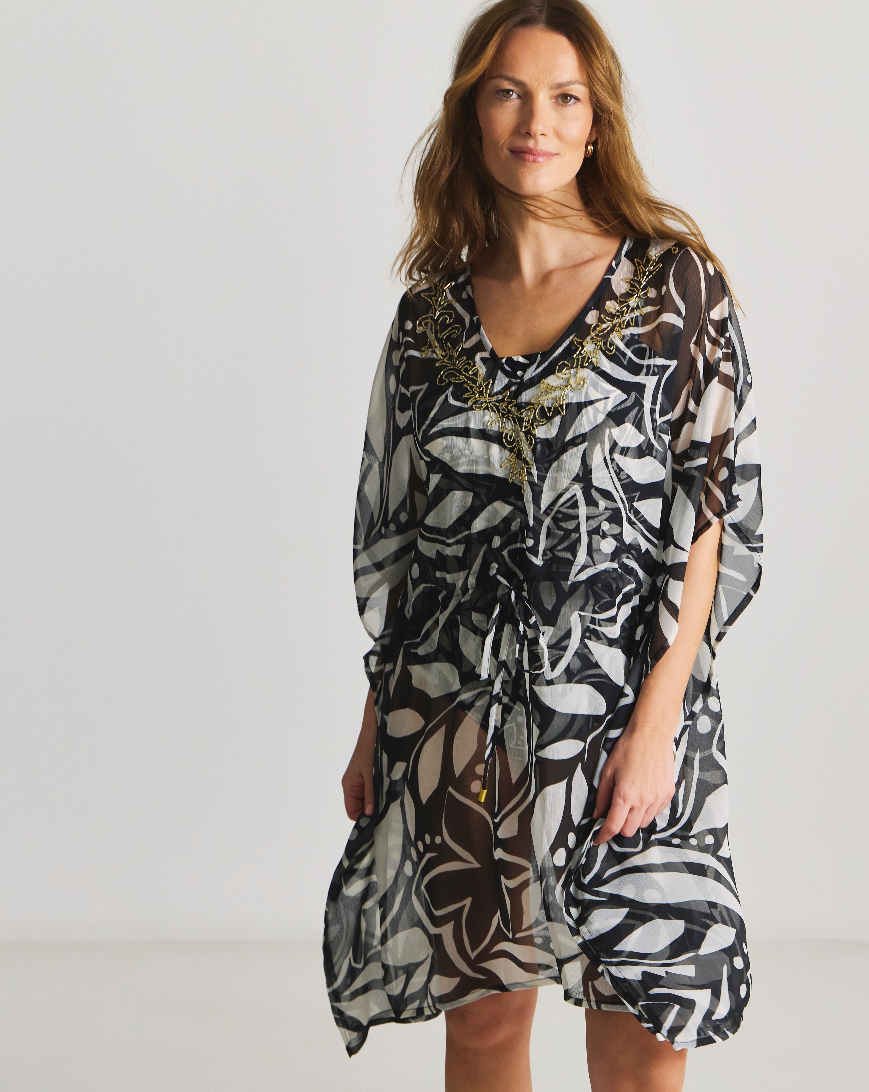 New In - Magisculpt Embellished Kaftan