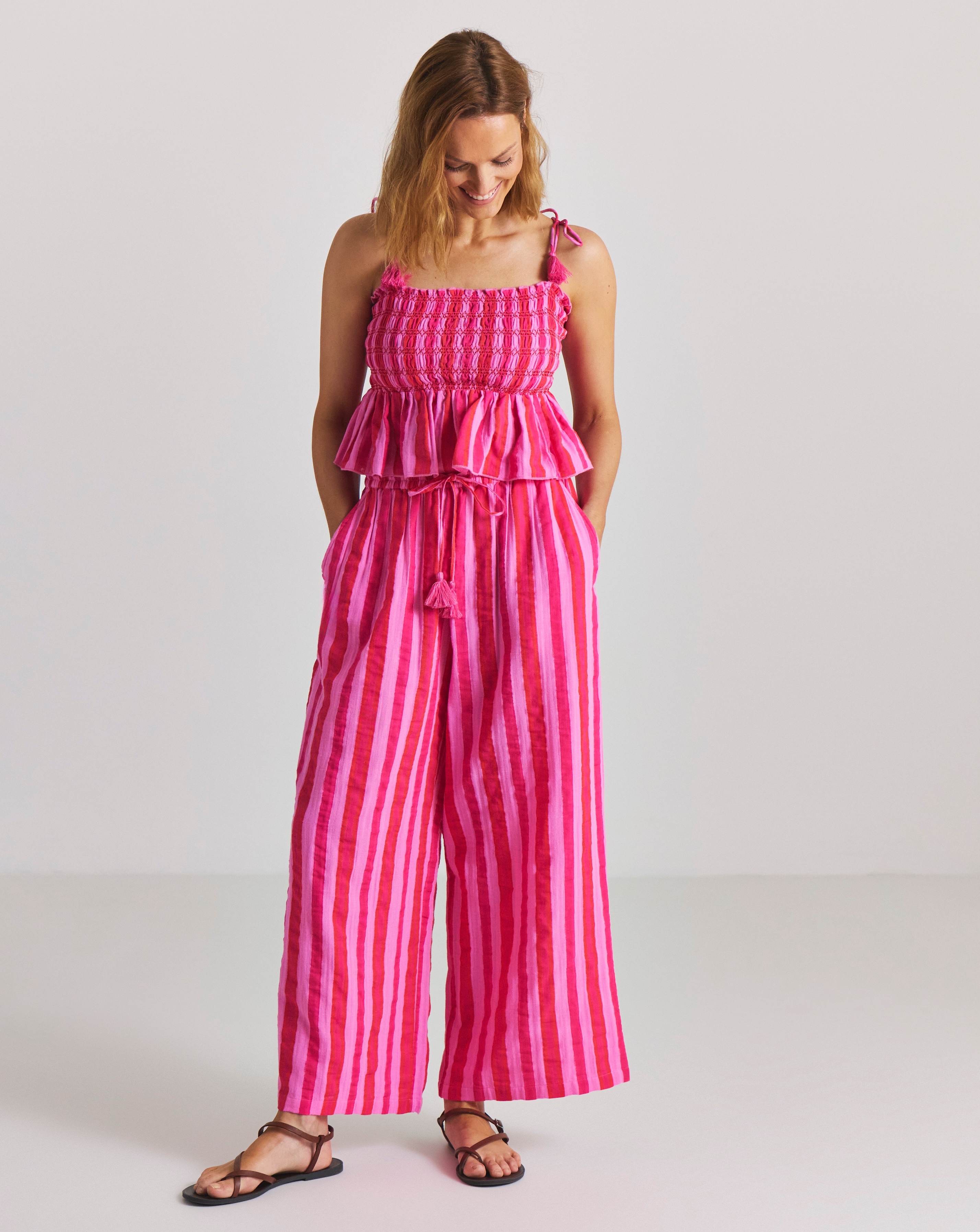 Stripe Beach Trouser And Top Coord
