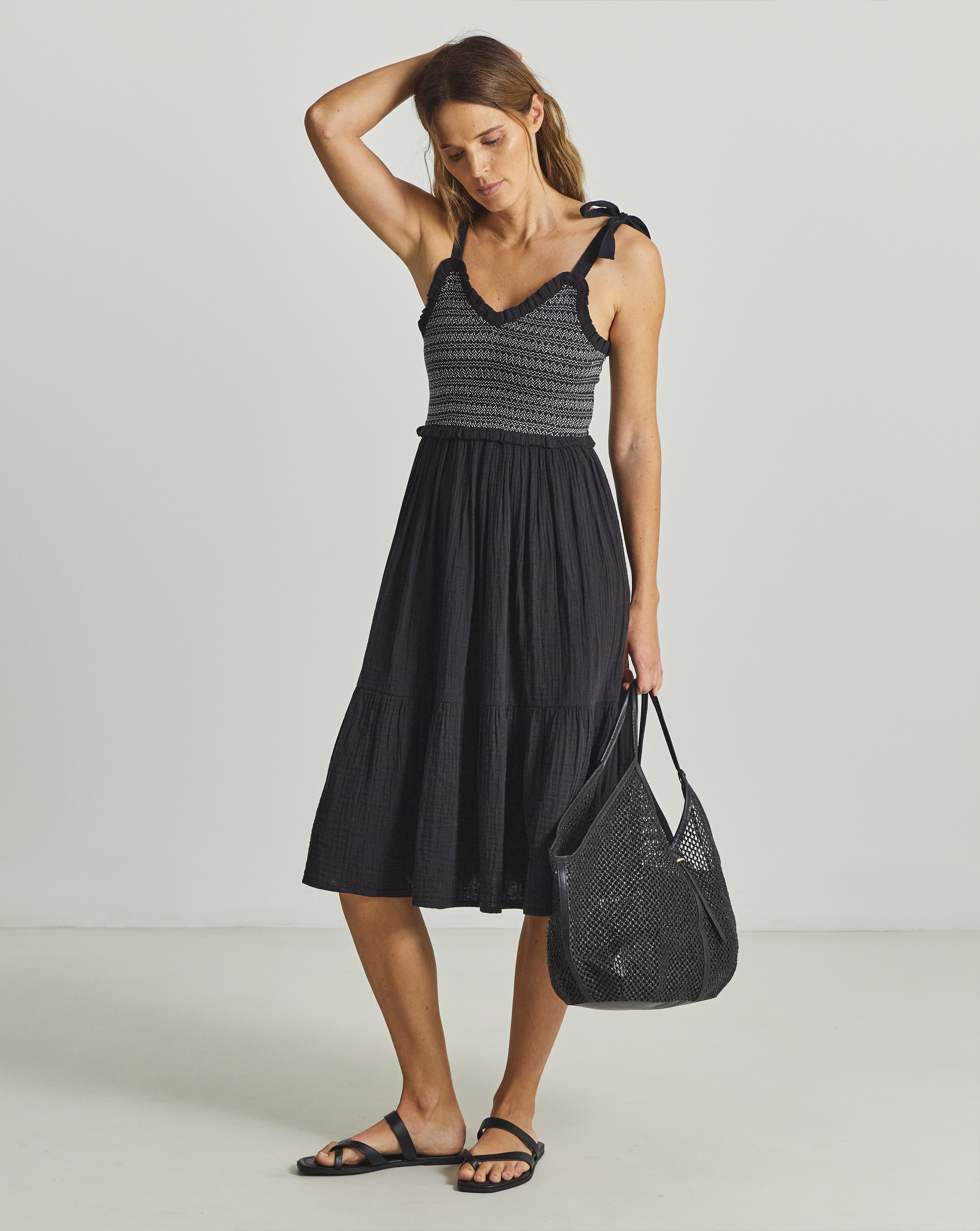 New In - Shirred Beach Dress