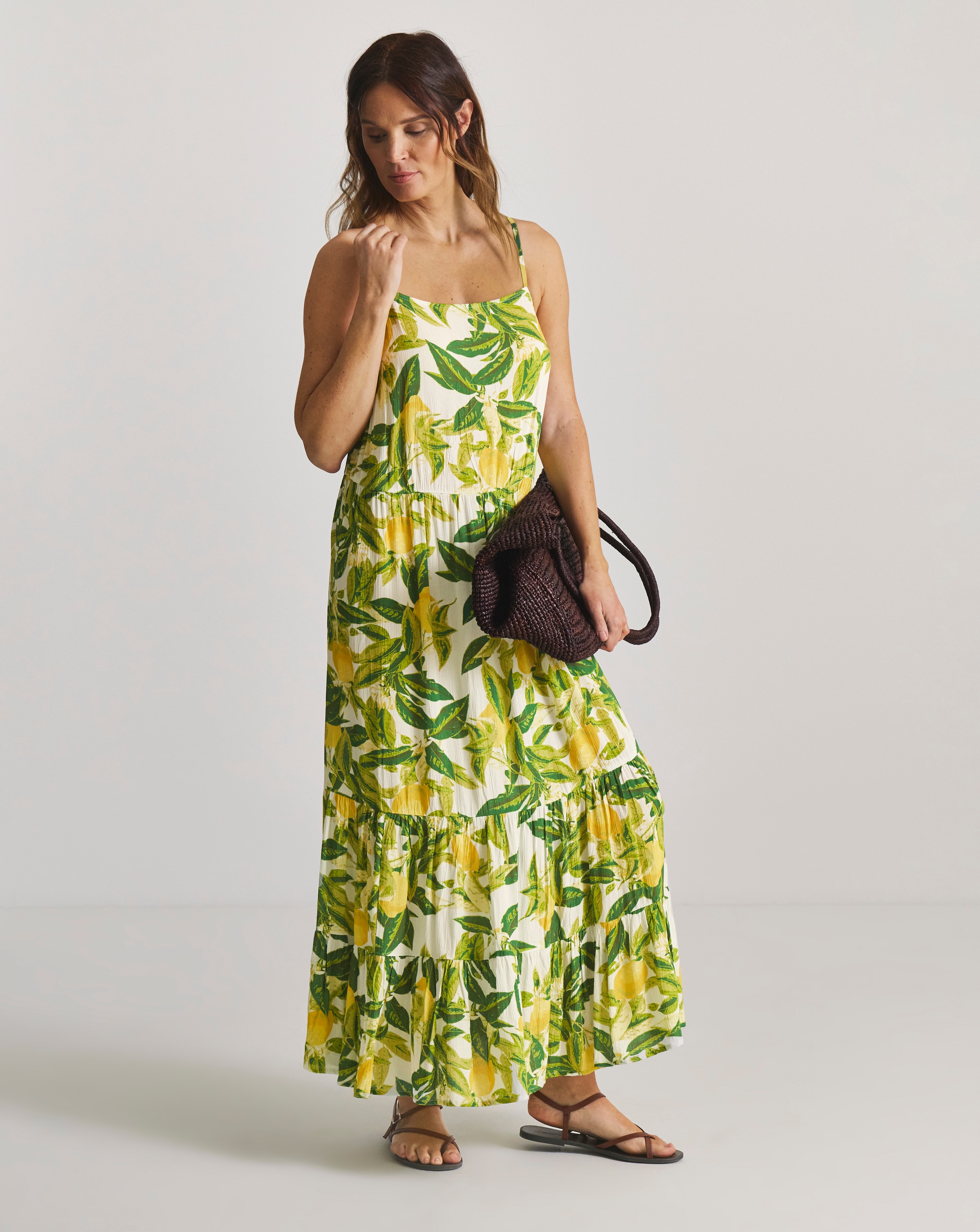 Lemon Print Beach Dress