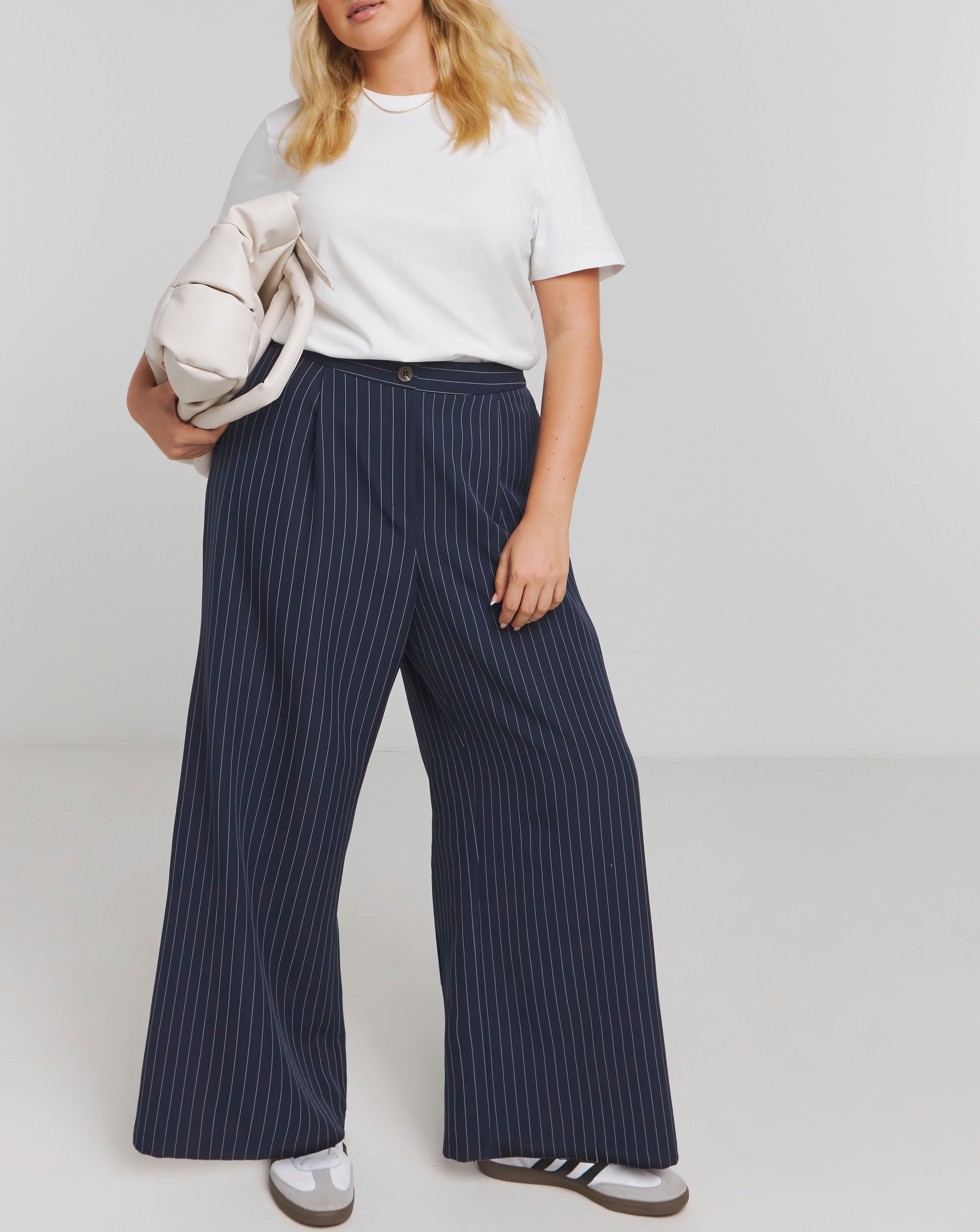 Blue Pinstripe Tailored Trouser