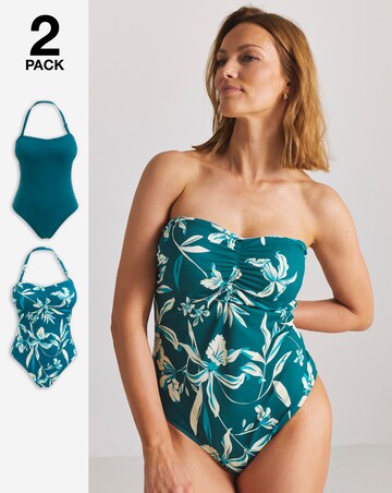 2 Pack Value Bandeau Swimsuits