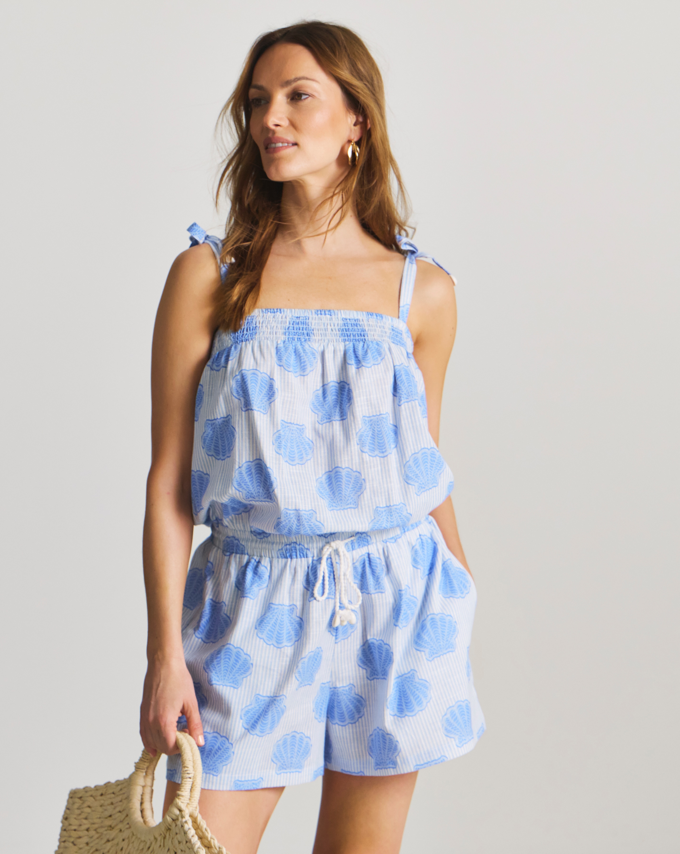 Shell Print Playsuit