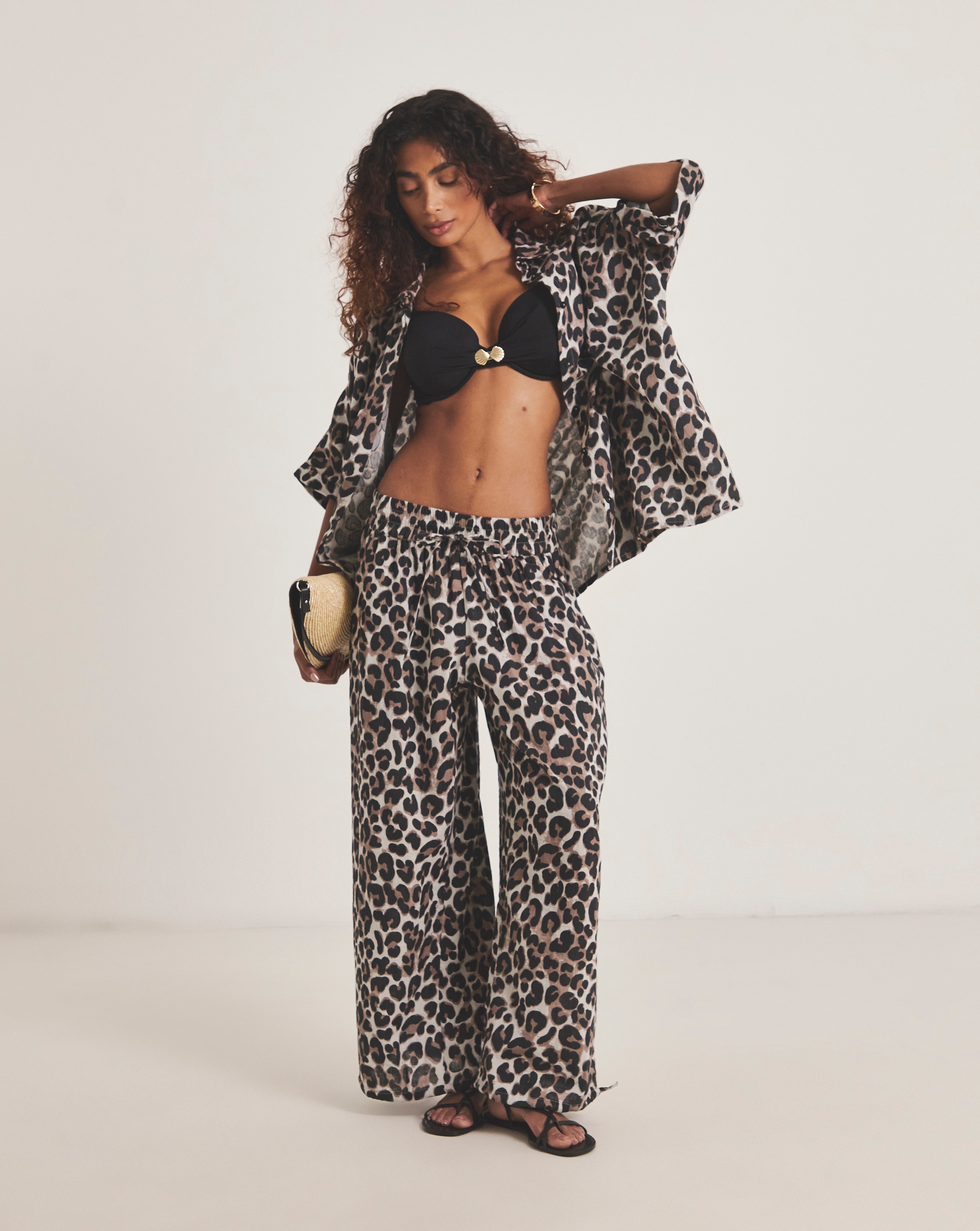 Oversized Leopard Beach Coord