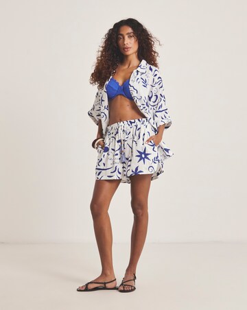 Printed Graphic Oversized Beach Shirt and Short Co-Ord Set