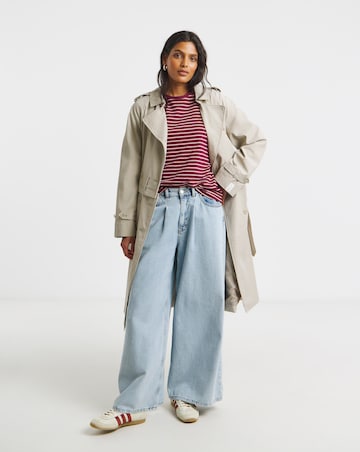 Red & Pink Stripe Pure Cotton Crew Neck T-Shirt