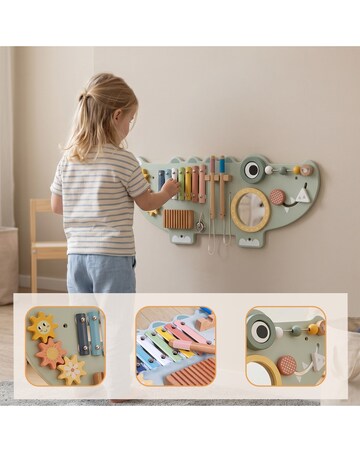 Wooden Crocodile Activity Wall