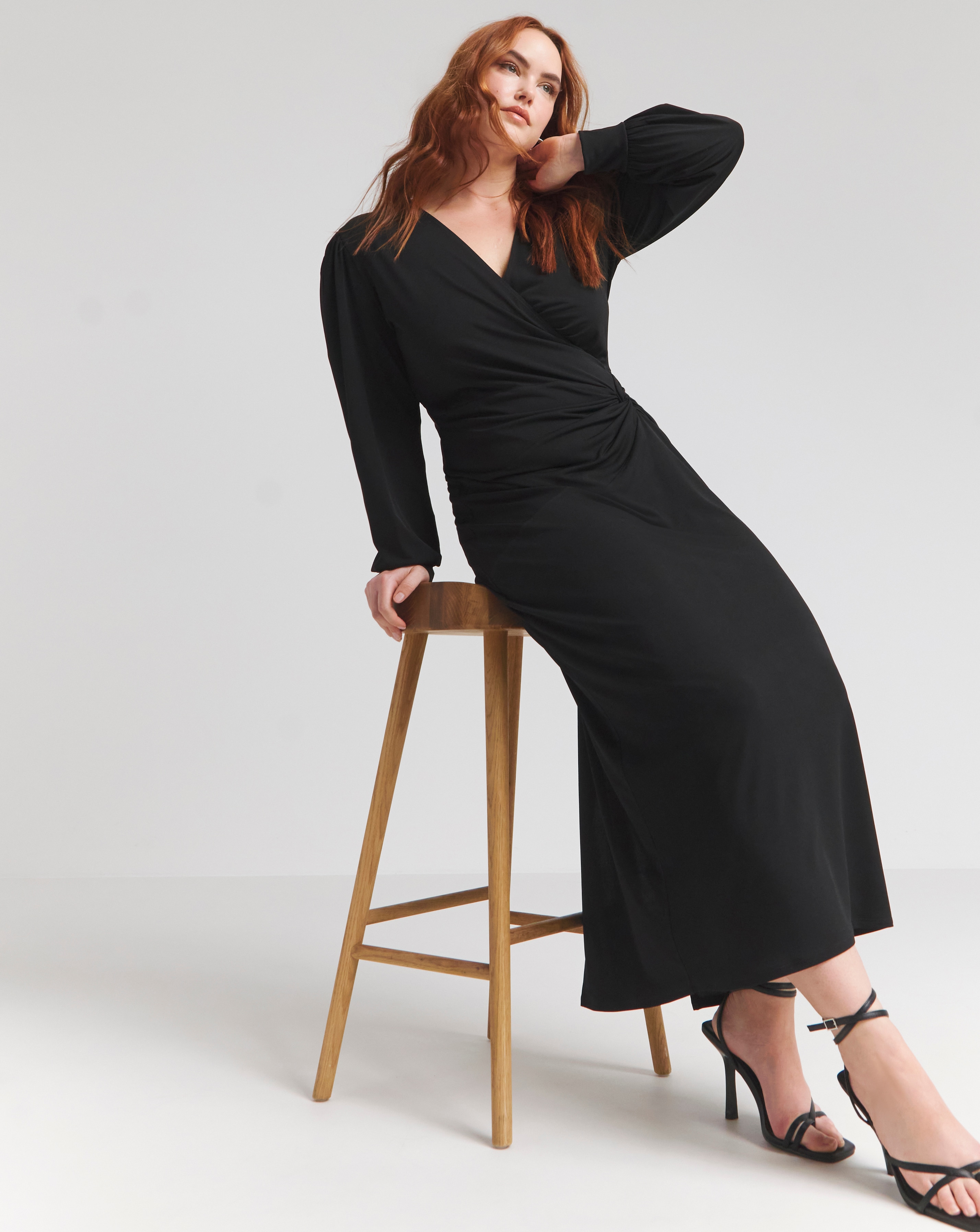 Flounce London Twist Knot Maxi Dress