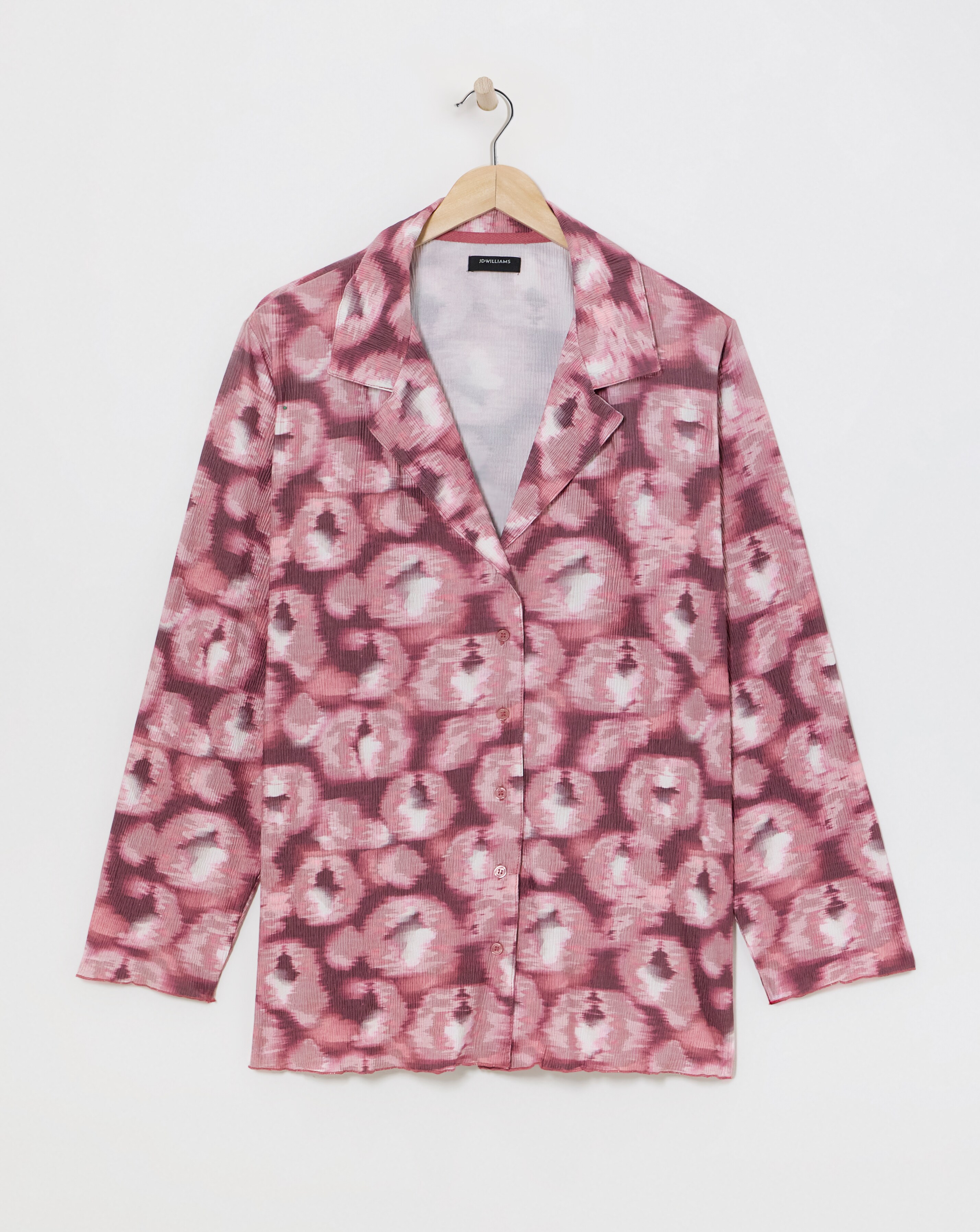 Button Through Plisse Pyjama Set