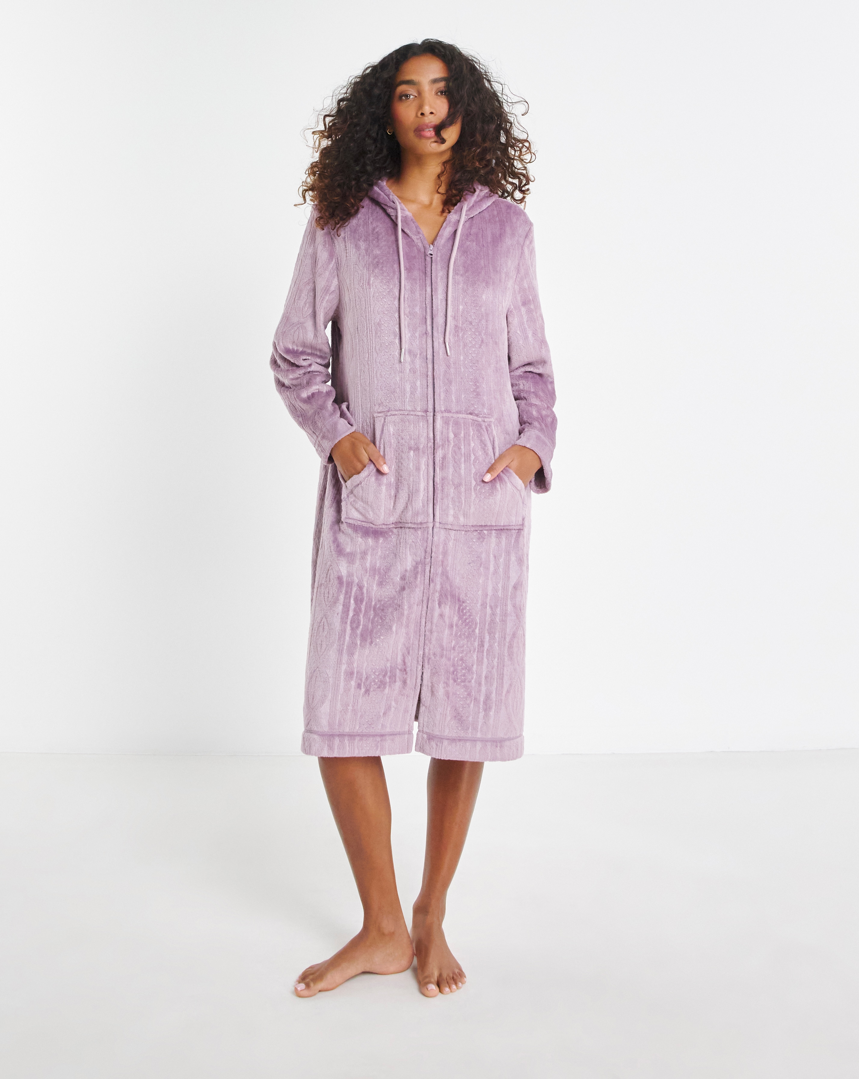 Pretty Secrets Zip Through Fleece Gown