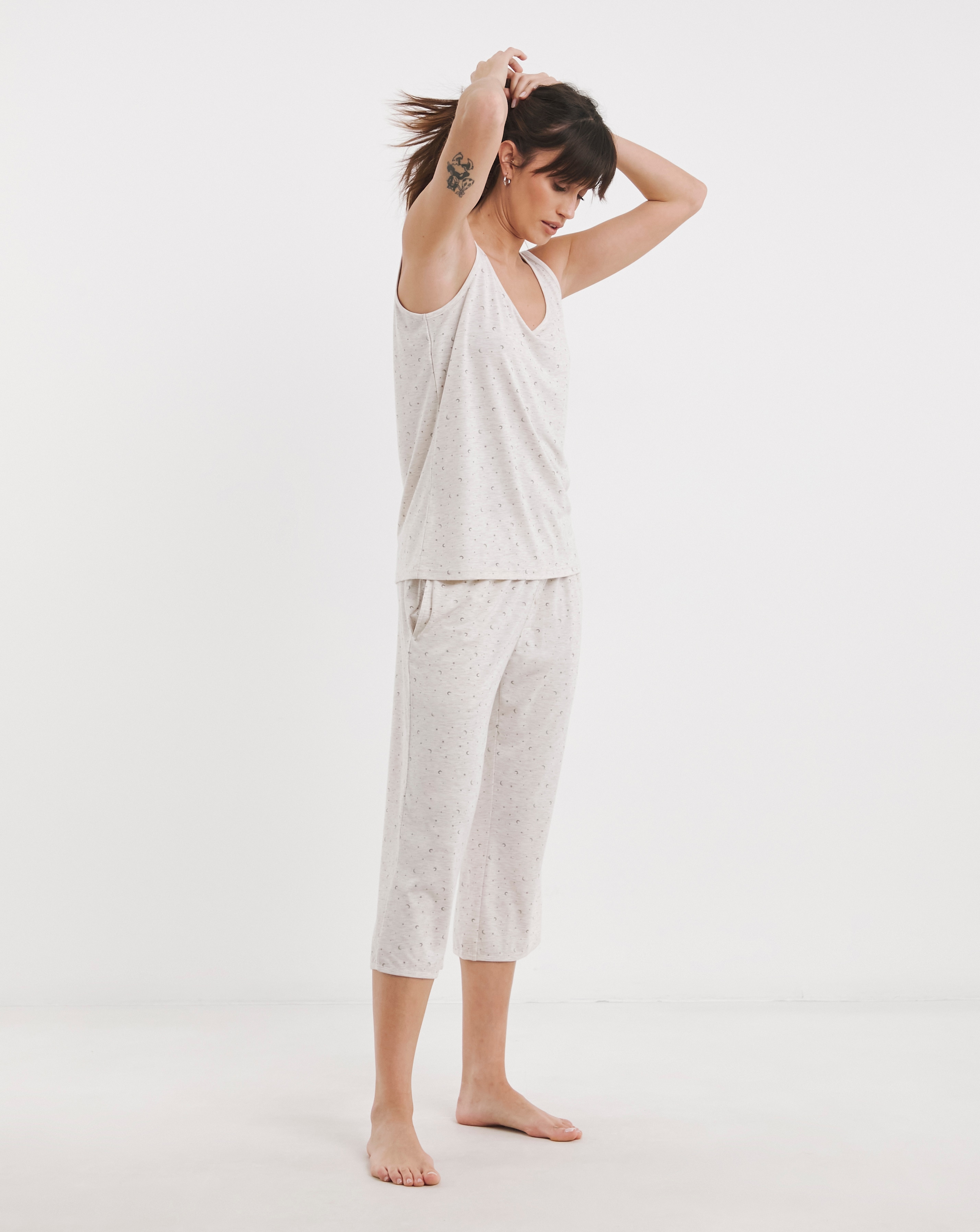 Pretty Lounge Fold Top Culotte Set