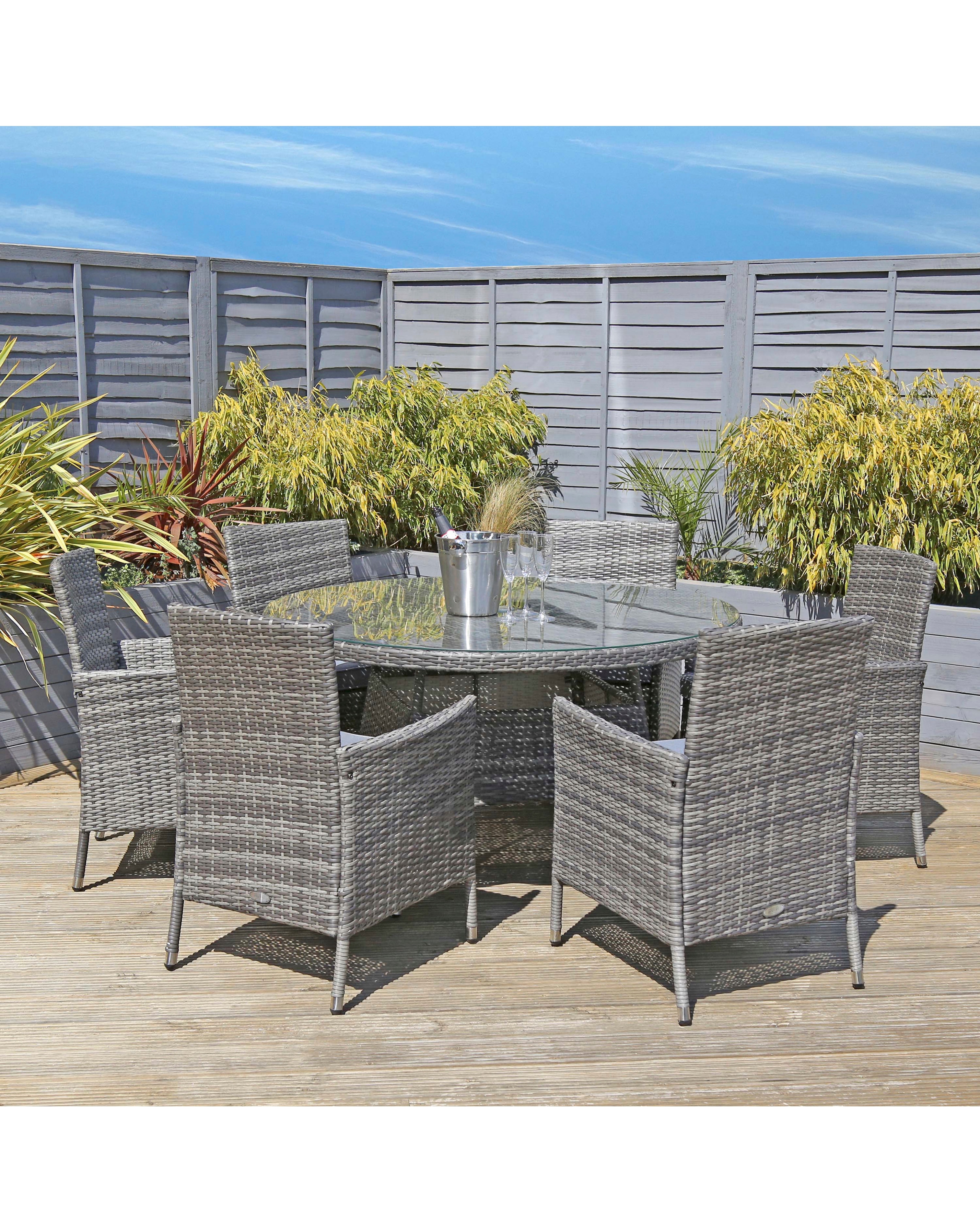 6 Seater Rattan Dining Set