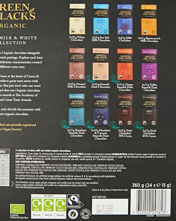 Green & Blacks Organic Tasting Collection 360g - Milk Chocolate & Dark Chocolate