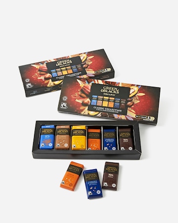 Green & Blacks Organic Chocolate Dark & Milk Chocolate Miniatures bundle of 2