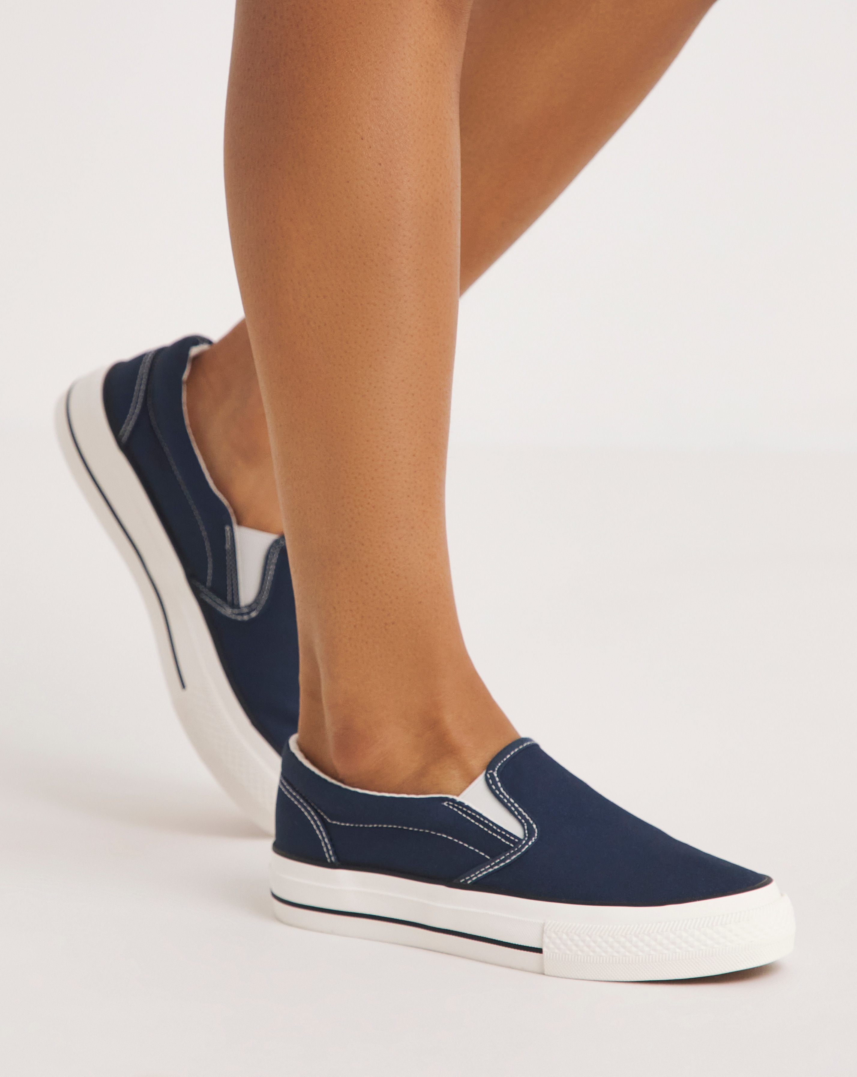 Slip On Chunky Sole Trainers ExWide Fit