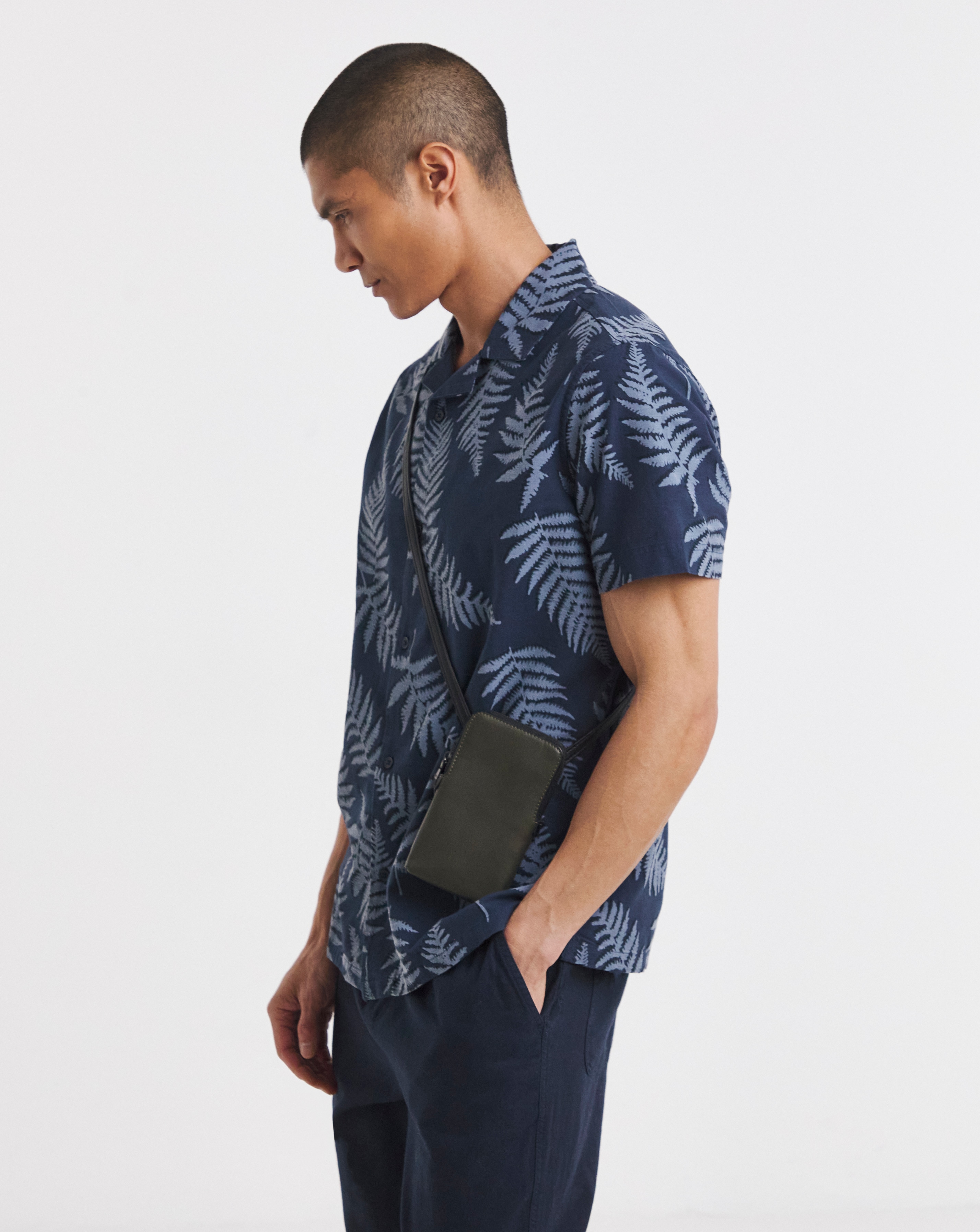New In - Leaf Print Short Sleeve Shirt
