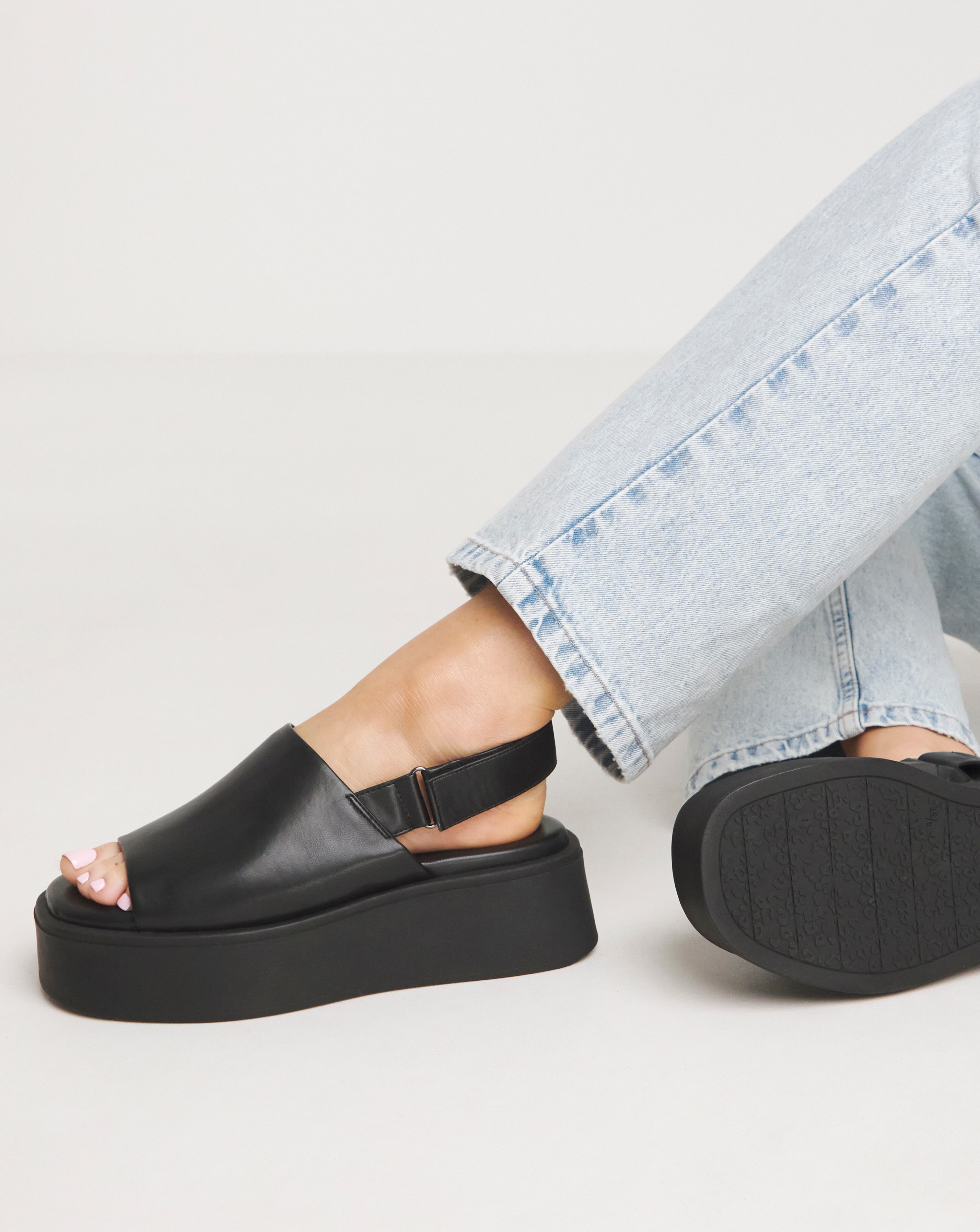 Slingback Flatform Sandal Ex Wide