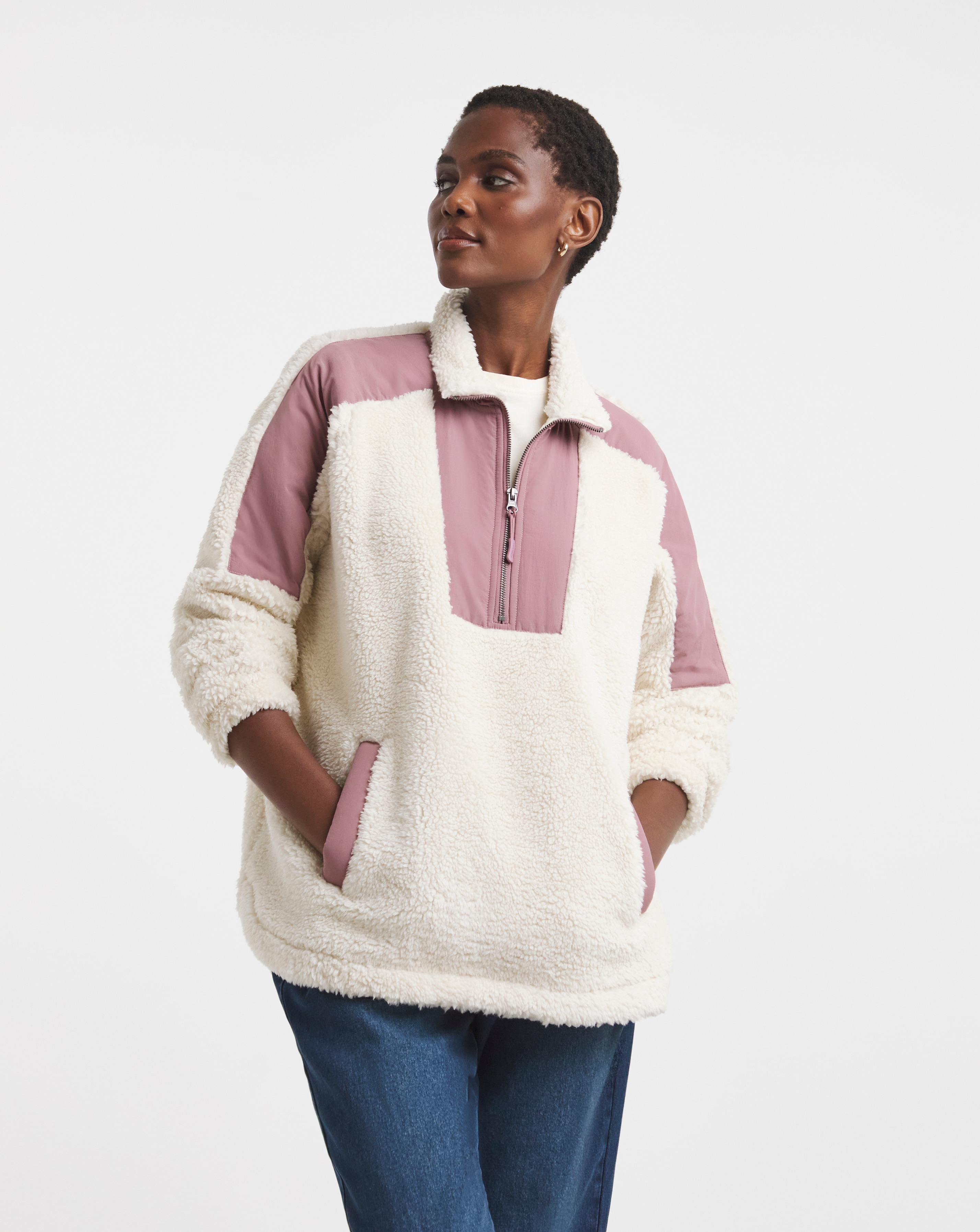 Snowdonia Contrast Funnel Fleece