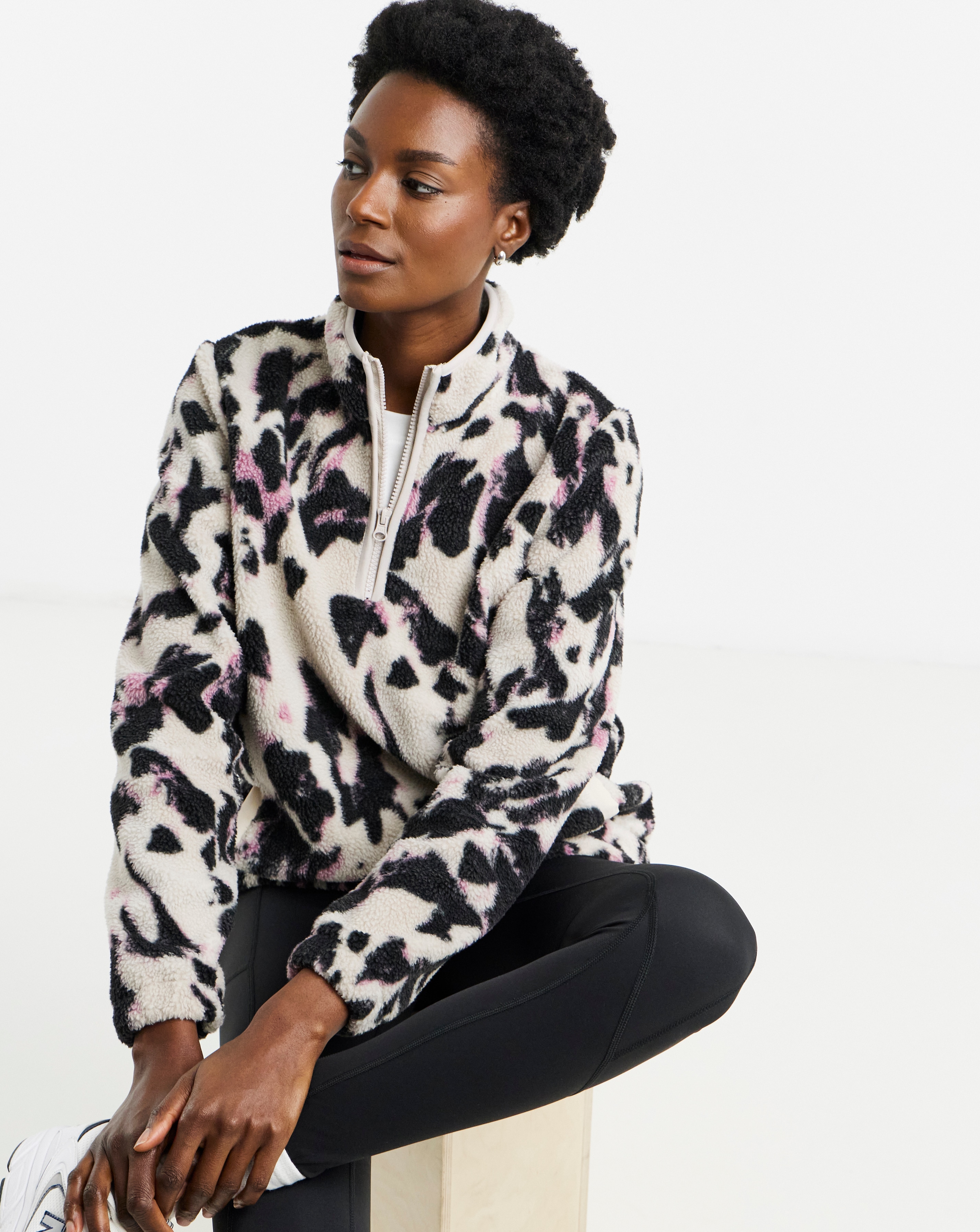 New In - Snowdonia Printed 1/4 Zip Fleece