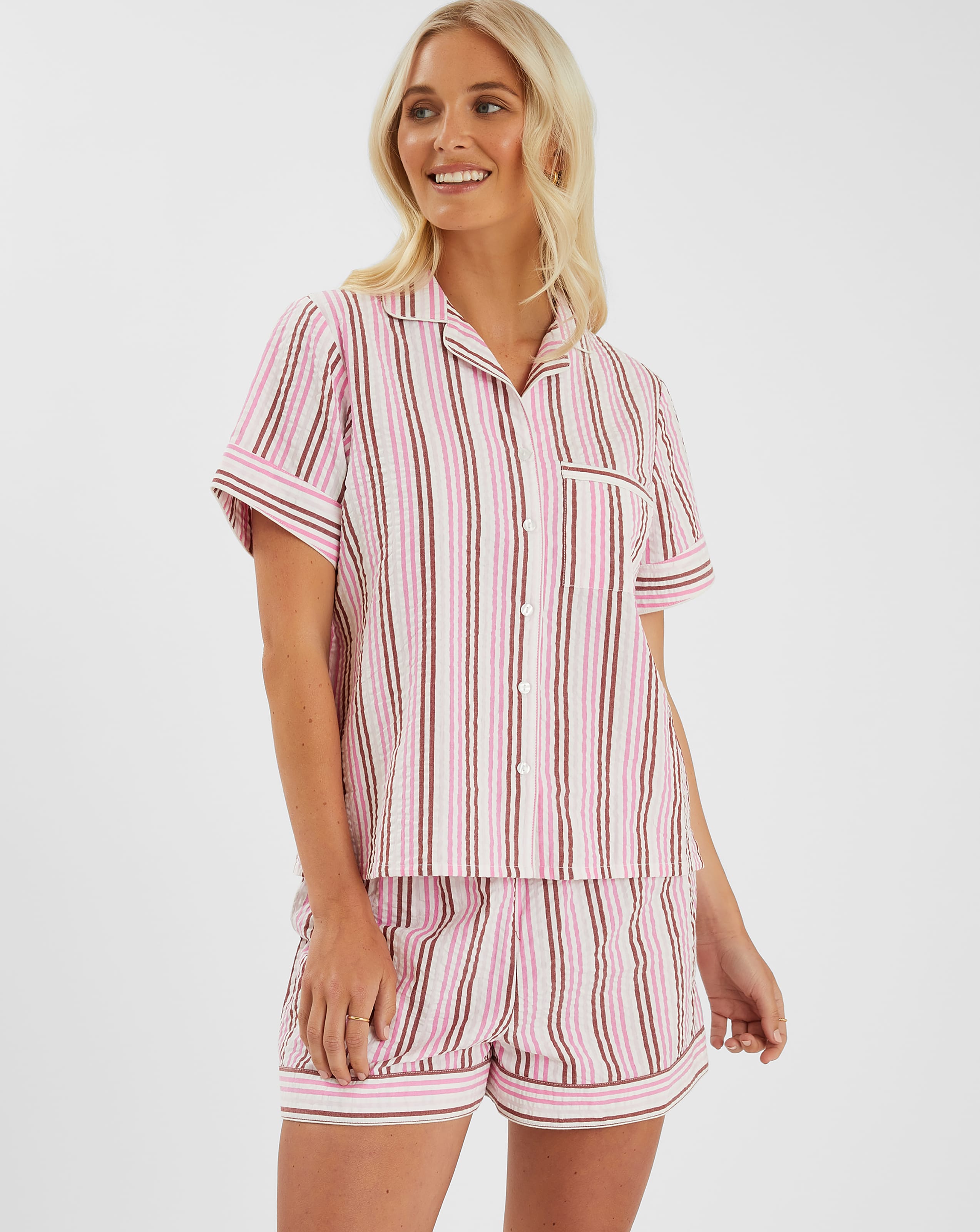 Accessorize Stripe Seersucker Pyjamas