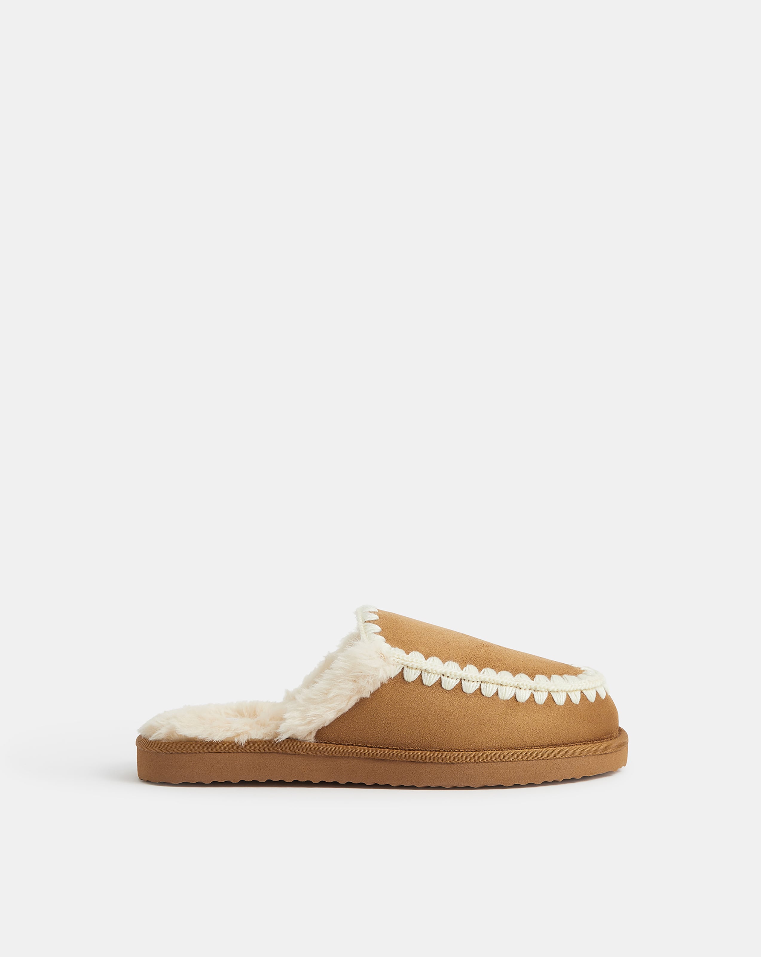 Accessorize Whipstitch Suedette Mules