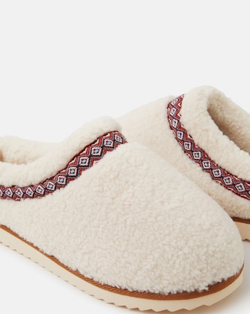 Accessorize Borg Mule Slippers