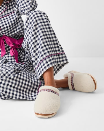 Accessorize Borg Mule Slippers