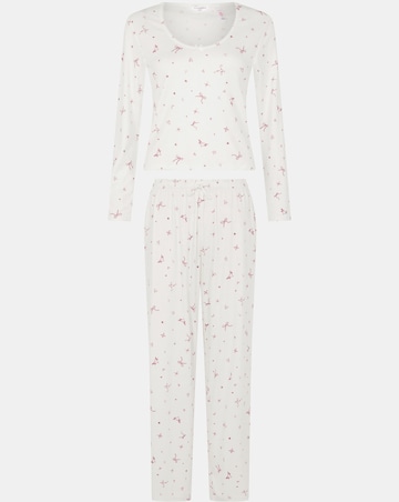 Accessorize Printed Pointelle Long Pyjama Set