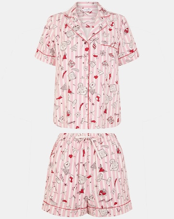 Accessorize Christmas Cocktail Short Pyjamas