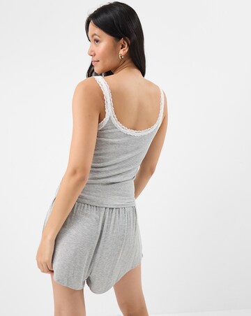 Accessorize Lace Vest Short Pyjamas Set
