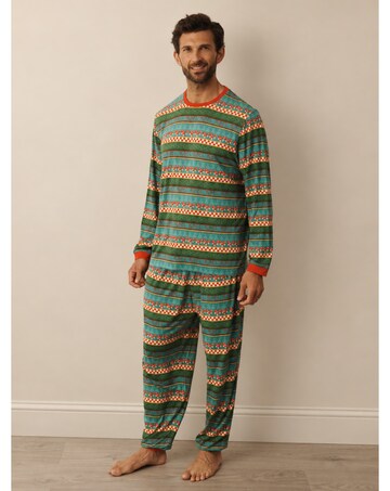 Mens Mushroom Argyle Jersey Pjs