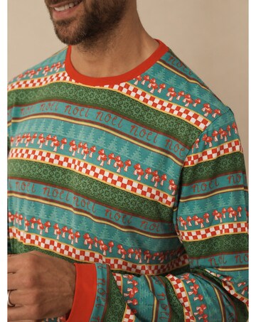 Mens Mushroom Argyle Jersey Pjs