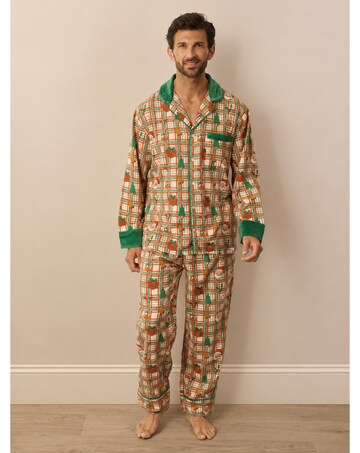 Mens Cosy Claus Brushed Pjs