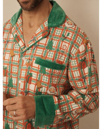 Mens Cosy Claus Brushed Pjs