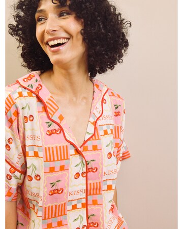 Cherry Kisses Oversized Short Pjs