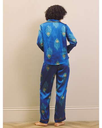 Peacock Satin Traditional Pyjamas